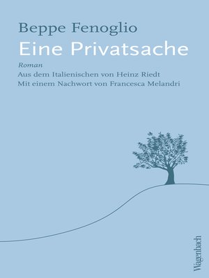 cover image of Eine Privatsache